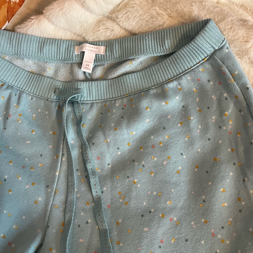 Lc Lauren Conrad Women M Pant Soft Girl Pastel Lounge Sleep Pj Jogger Baby Blue